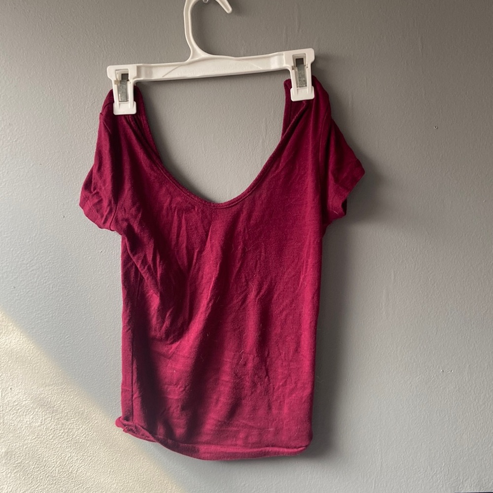 Maroon crop top